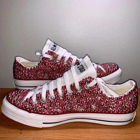 Converse Pearl Encrusted Statment Sneaker